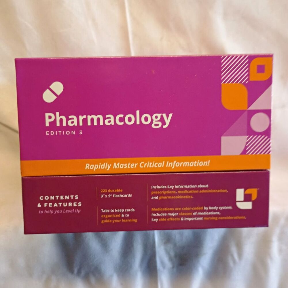 Level Up RN Pharmacology Flashcards 3rd Edition Cathy Parkes Study Guide Good
